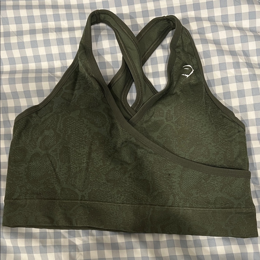 Gymshark Women's Olive Green Sports Bra